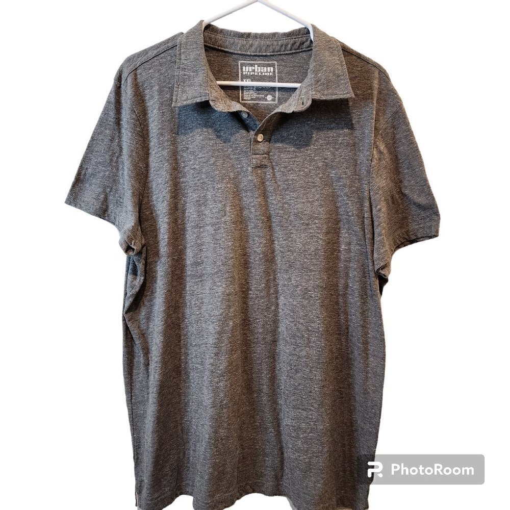 Urban Pipeline Men's Gray Polo Shirt Size XXL 2XL